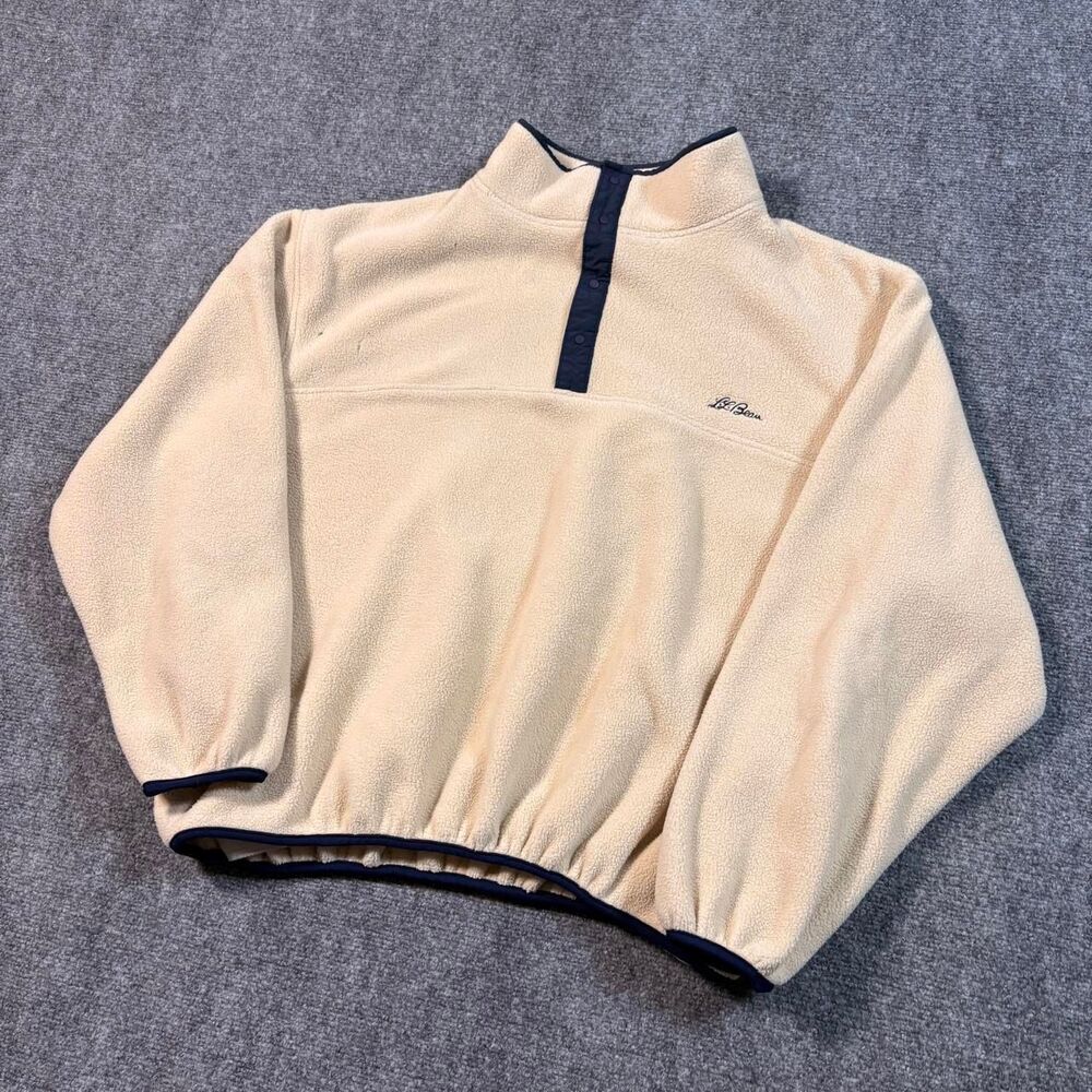 Vintage 90s L.L. Bean  Fleece Snap-T Pullover Jacket